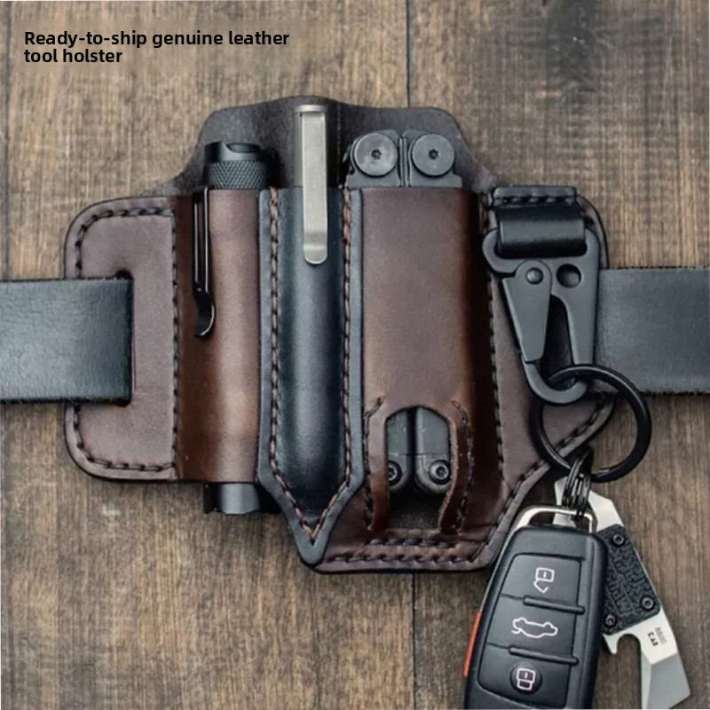 Edc Carry Fanny Pack - Deri EDC Alet Çantası Açık Hava